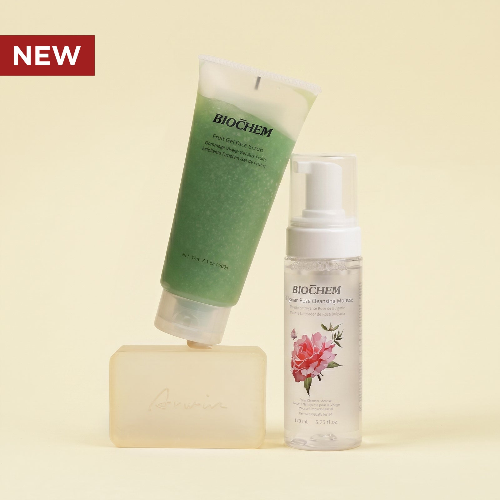 Deep Cleanse Routine (Phytoncid Soap + Fruit Gel Scrub + Rose Mousse) ARWIN BIOCHEM