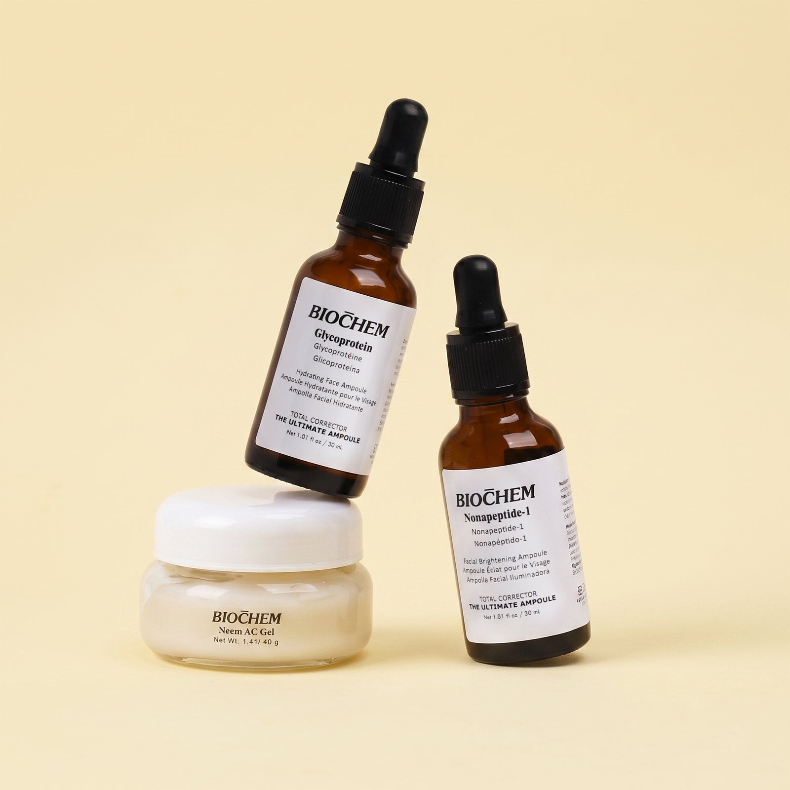 Acne-Control Evening Routine( Nonapeptide + Glycoprotein + Neem AC Gel ) ARWIN BIOCHEM
