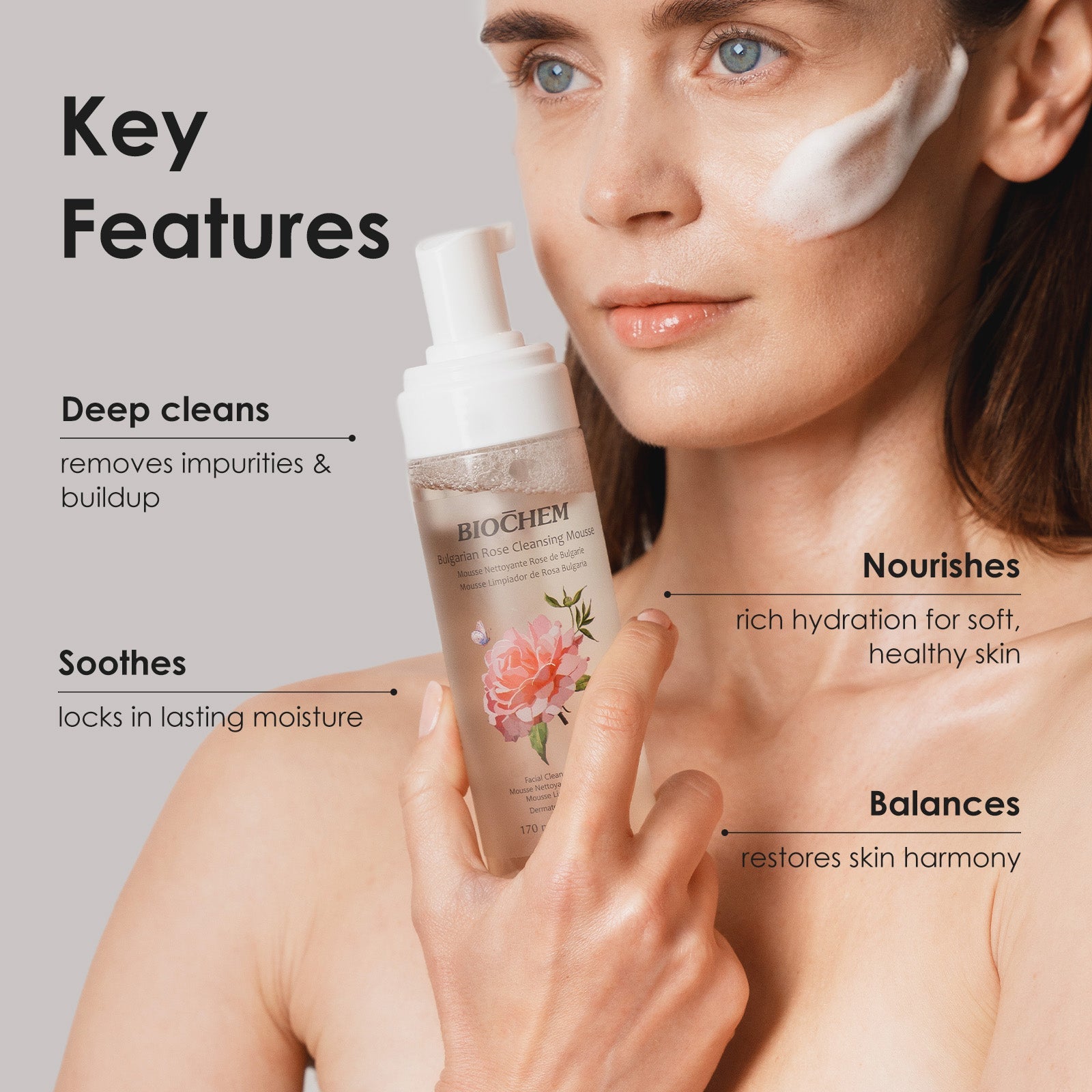Bulgarian Rose Cleansing Mousse ARWIN BIOCHEM