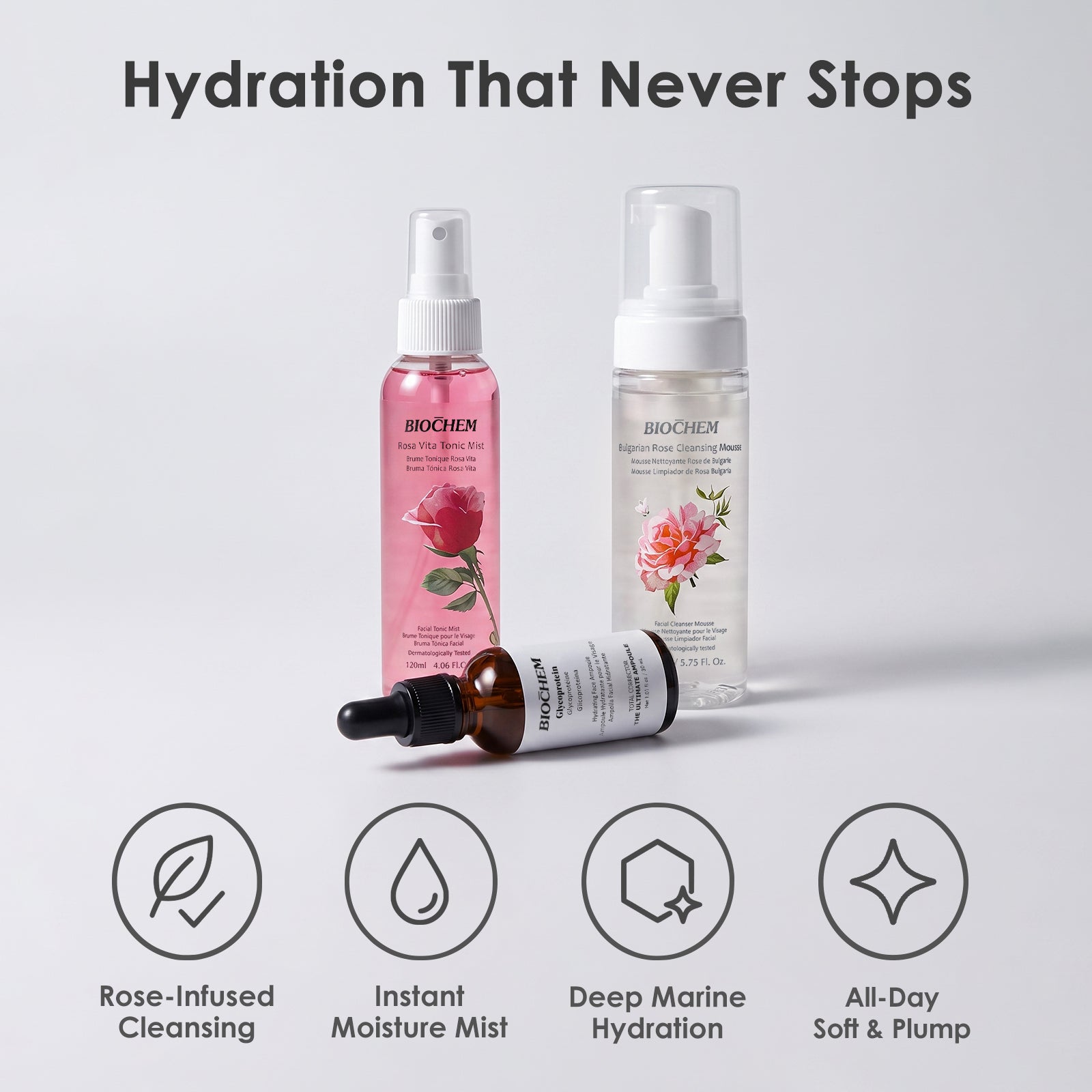 Rosa Vita Ritual Set (Rose Mousse + Rosa Vita Mist + Glycoprotein) ARWIN BIOCHEM
