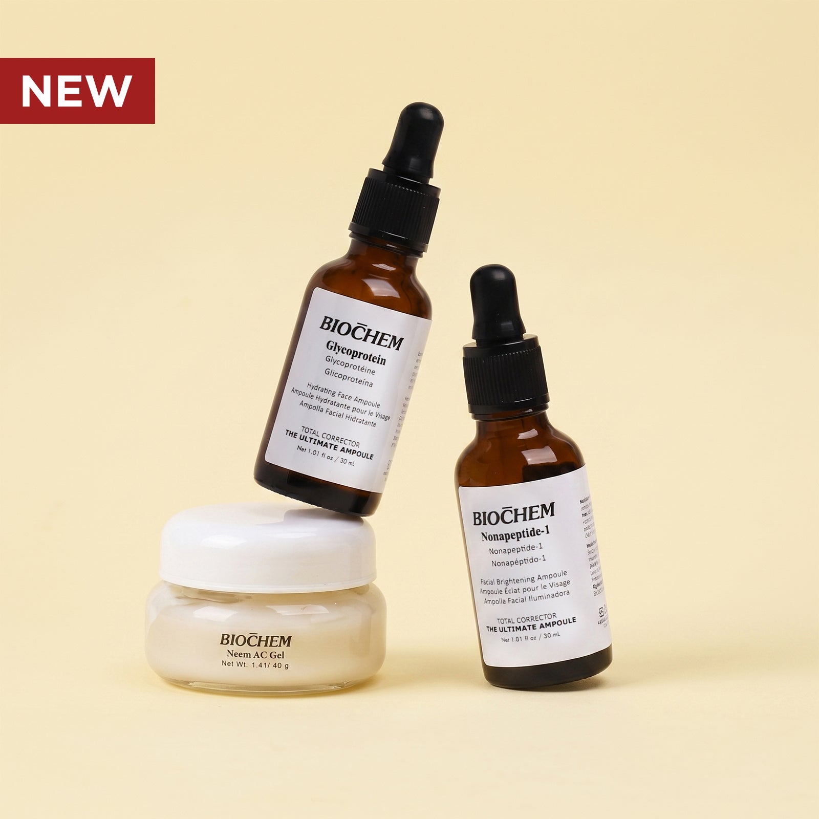 Acne-Control Evening Routine( Nonapeptide + Glycoprotein + Neem AC Gel ) ARWIN BIOCHEM
