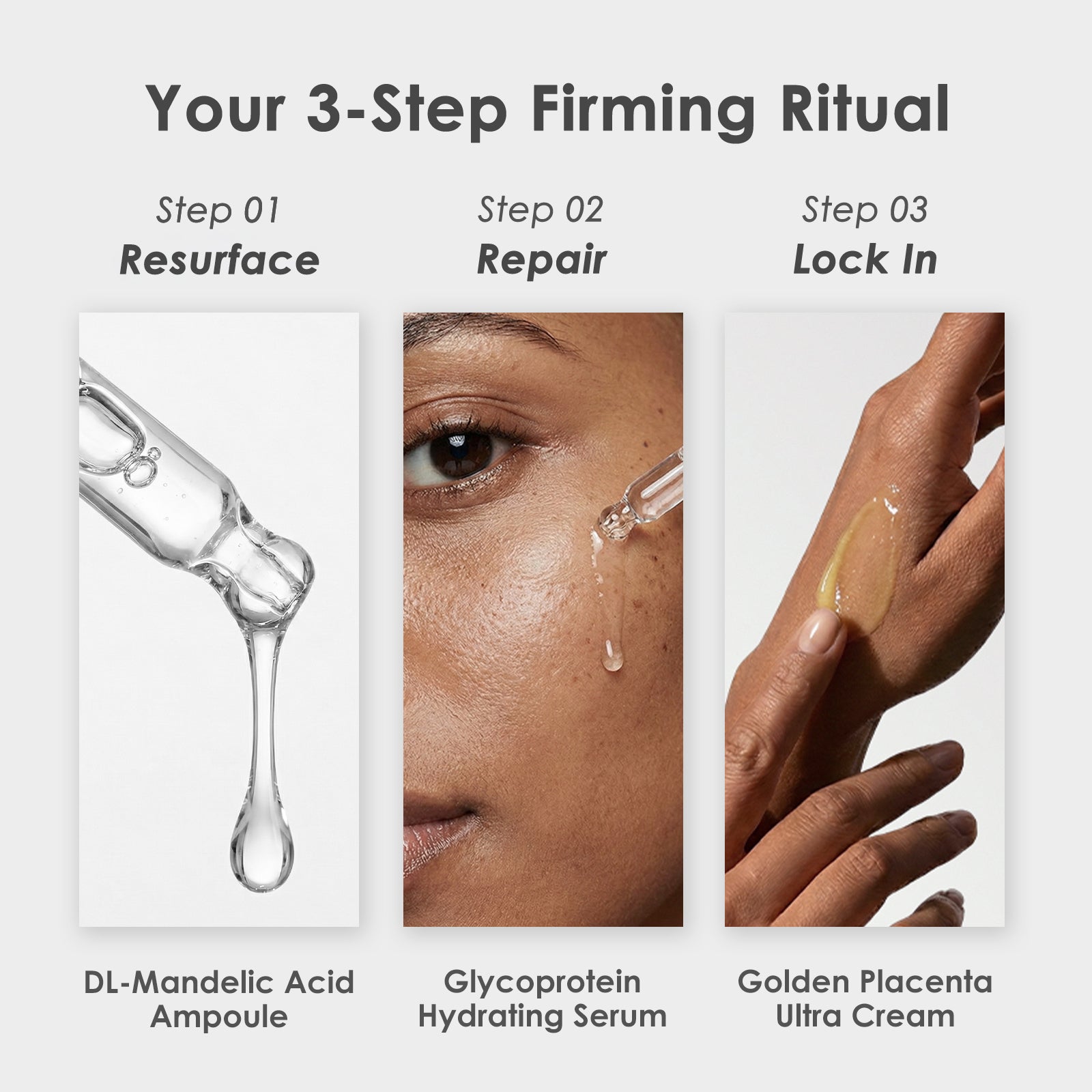 Evening Renewal Routine (Mandelic Acid + Glycoprotein + Golden Placenta Cream) ARWIN BIOCHEM
