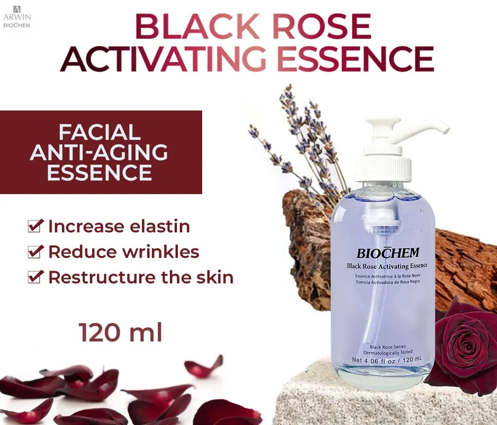 Black Rose Activating Essence Hydrating Facial Serum for Radiant Skin - ARWIN BIOCHEM