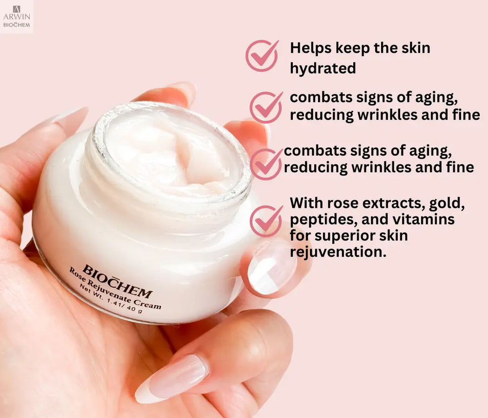 Hydrating & Anti-Aging Rose Facial Cream for Youthful Skin - ARWIN BIOCHEM