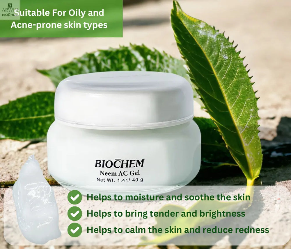 Neem AC Facial Moisturizing Gel For Acne Treatment - ARWIN BIOCHEM