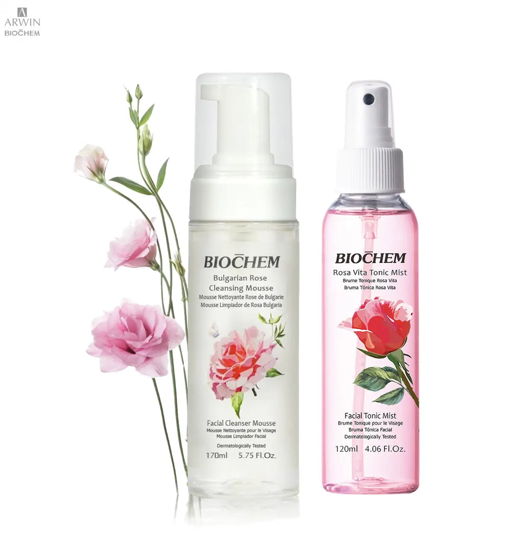 Rosa Vita Tonic Mist & Bulgarian Rose Cleansing Mousse Bundle - ARWIN BIOCHEM