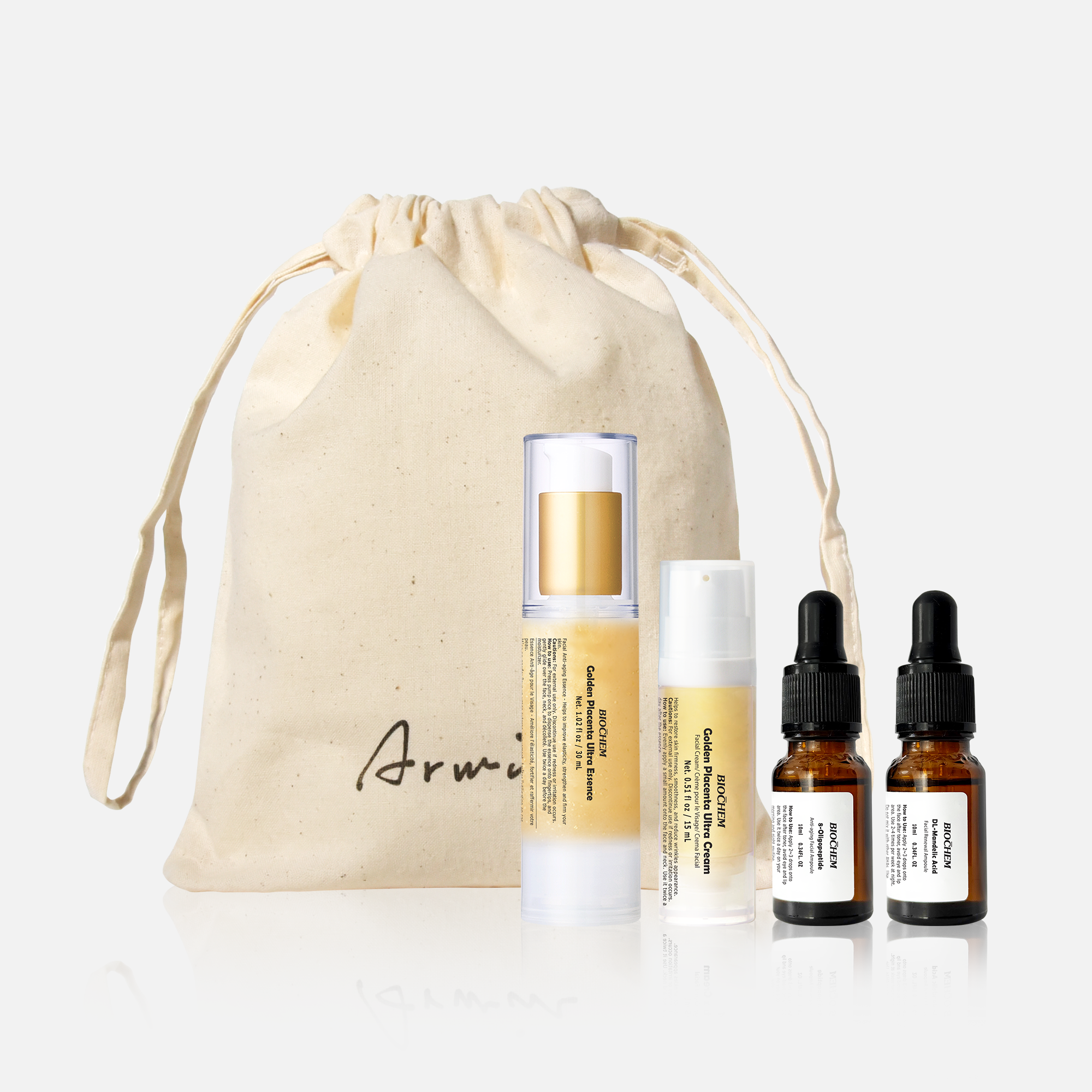 Golden Anti-Aging Kit Skincare Set for Radiant And Youthful Skin ARWIN BIOCHEM - USA